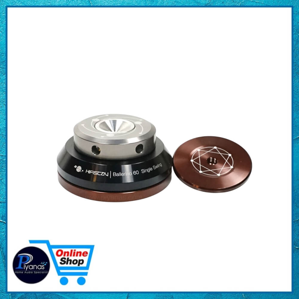 ฐานรองเครื่อง HIFISTAY : BALLERINO 60 SINGLE SWING (60 MM) SET OF 4 (BLACK/SILVER)